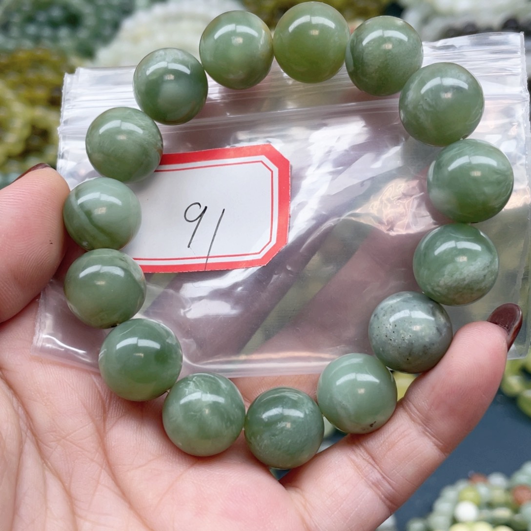 未镶嵌蛇纹石玉手串