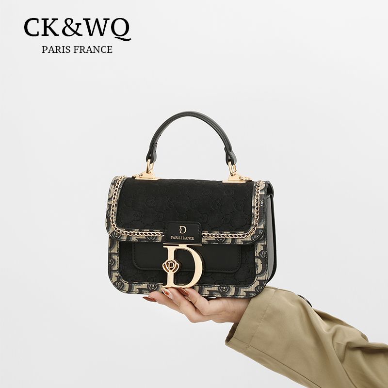 【联名款】CK&WQ/2025秋冬新品接经典撞色通勤单肩手提小方包