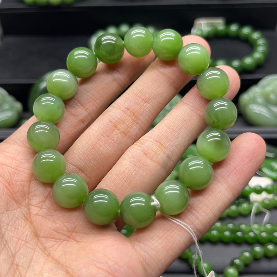 和田玉（碧玉）手链未镶嵌