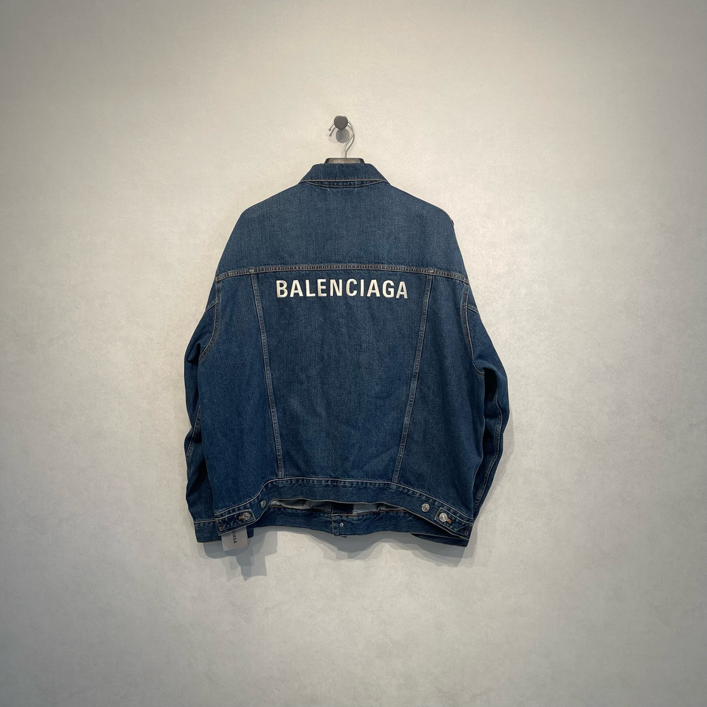 未使用 Balenciaga/巴黎世家 logo字母刺绣牛仔外套/40码DY216592