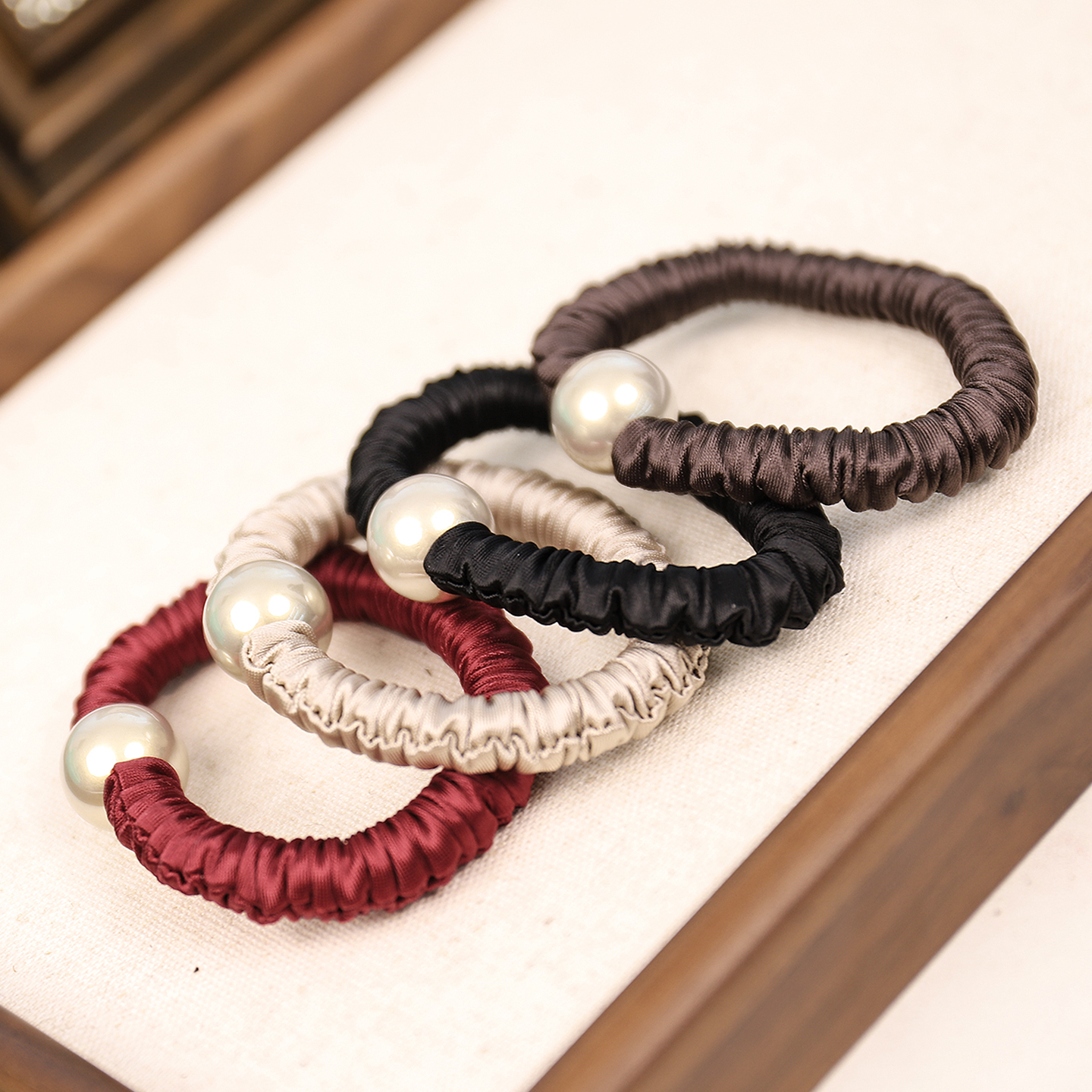 【4根装】新款韩版简约小肠发圈女士通勤出行气质时尚扎发头绳发饰