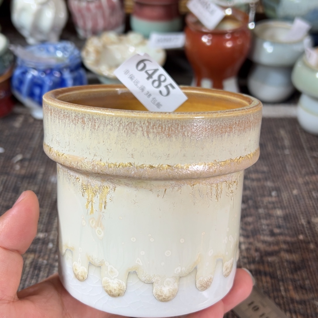 红陶口8.5高9 景德镇手工花盆