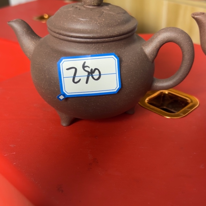 紫砂茶壶紫泥半手250cc