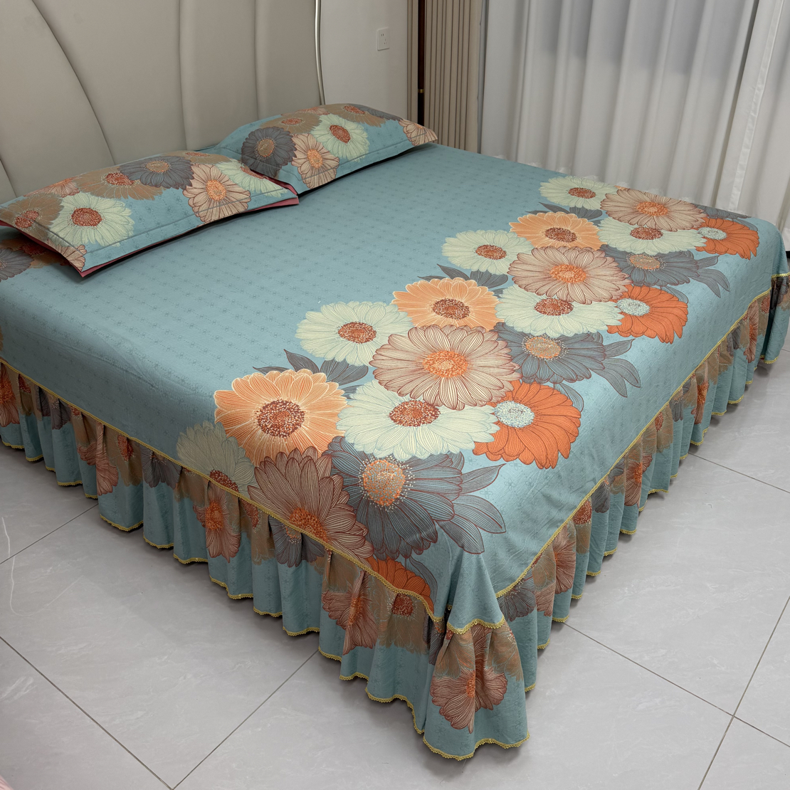 如意棉 韩版床裙亲肤防滑加厚柔软