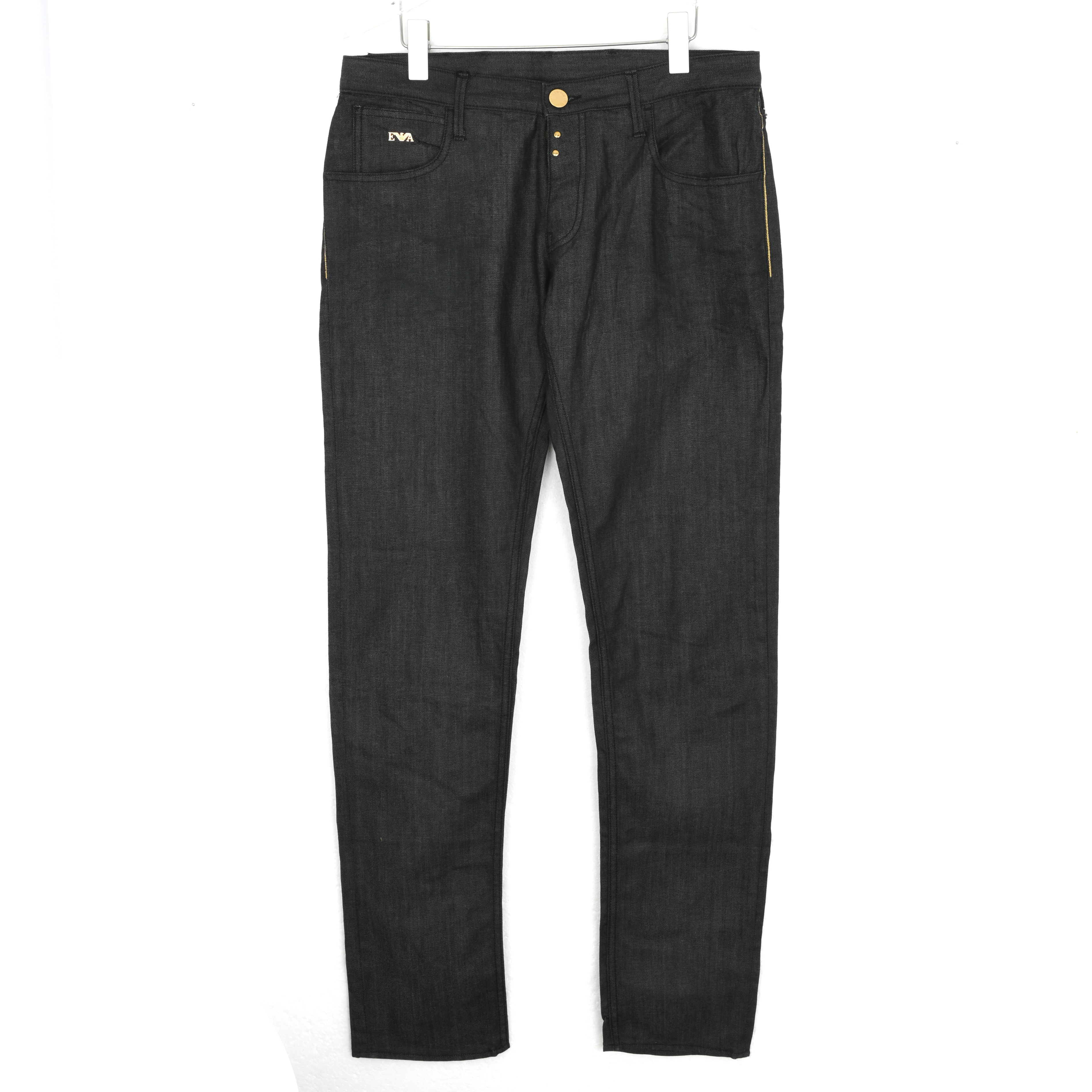 EMPORIO ARMANI/安普里奥·阿玛尼男士黑灰色直筒牛仔裤ZNJ07L812