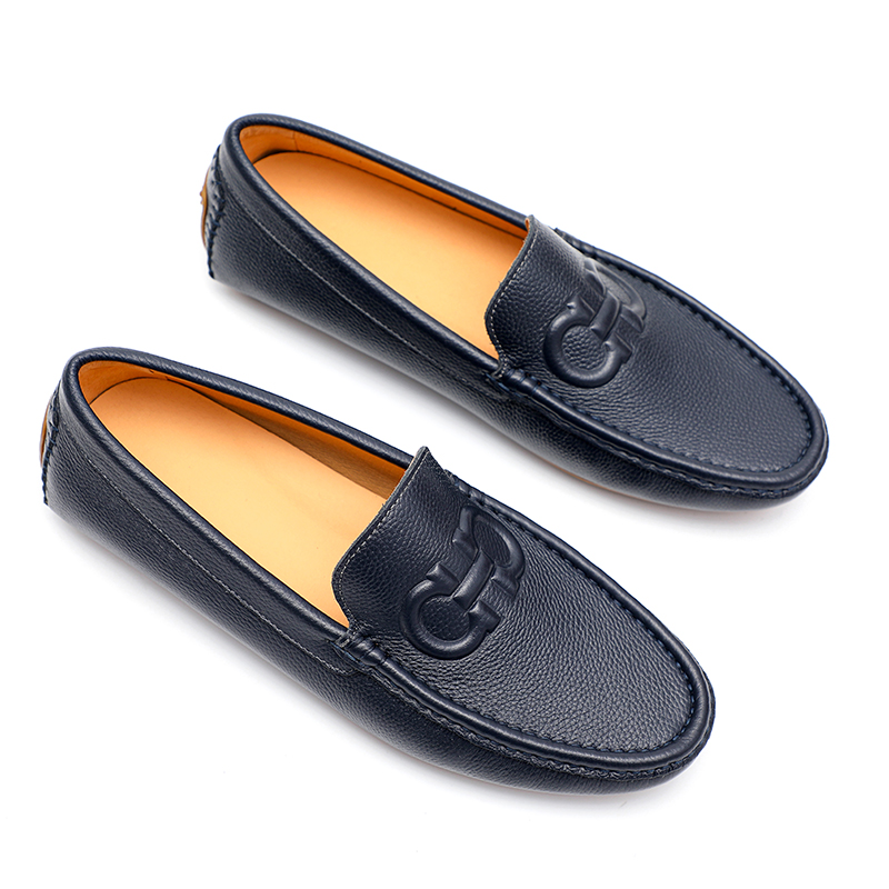 【杰登豪】2025头层牛皮一脚蹬驾车专用豆豆鞋男100%真皮豆豆鞋男