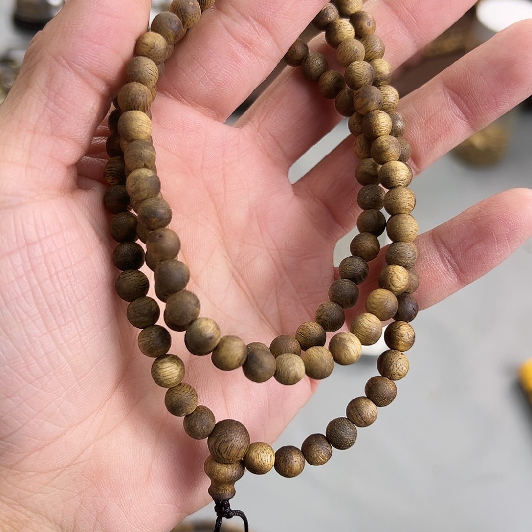 沉香沉香香囊海南虎斑棋0.6mm圆珠多圈福利款多样性发一