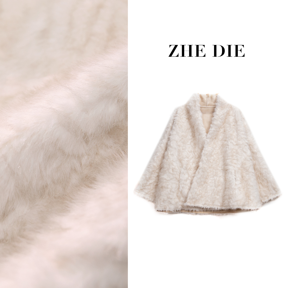 人造皮草 小羊羔外套 冬季慵懒风宽松版大衣