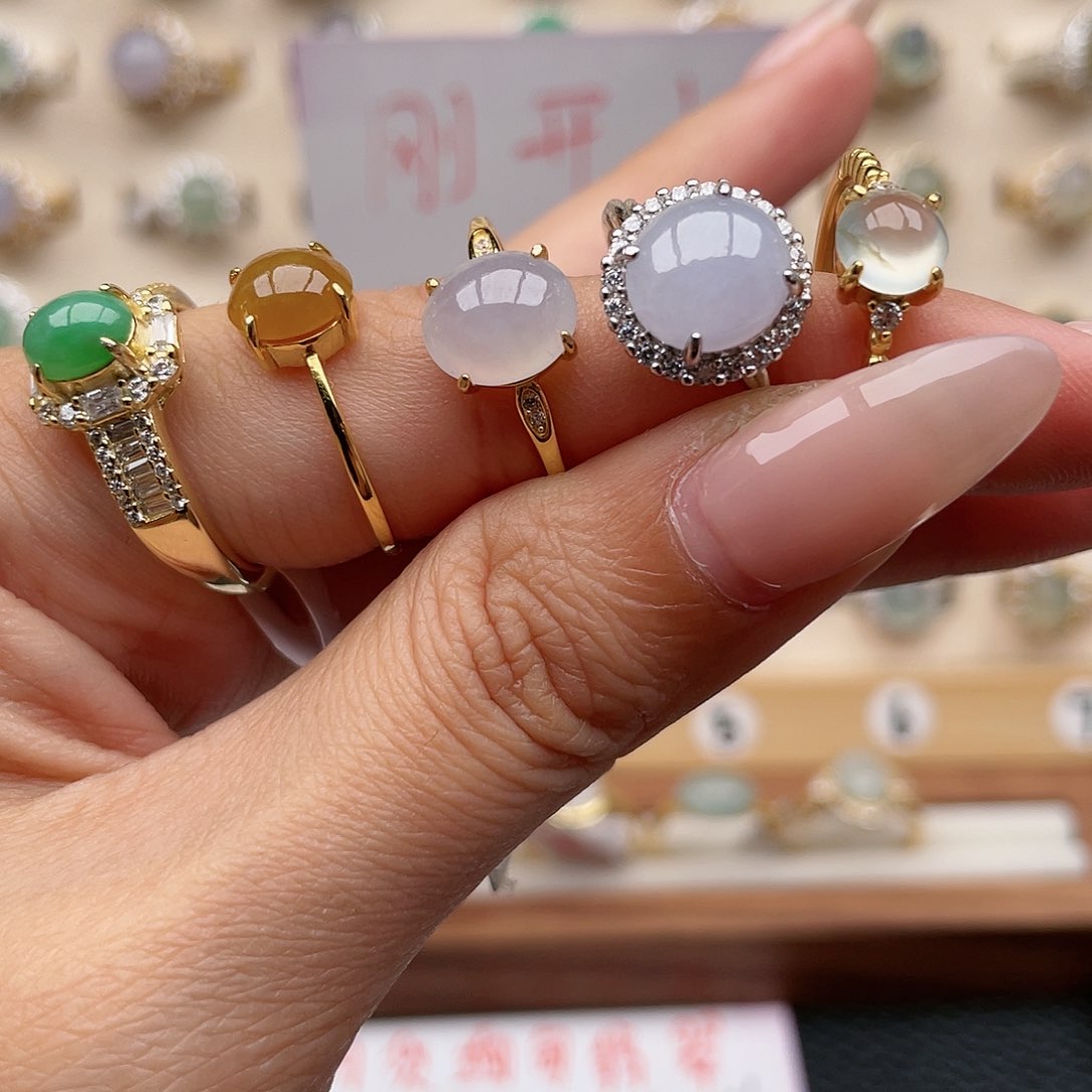 翡翠银S925镶嵌戒指11111