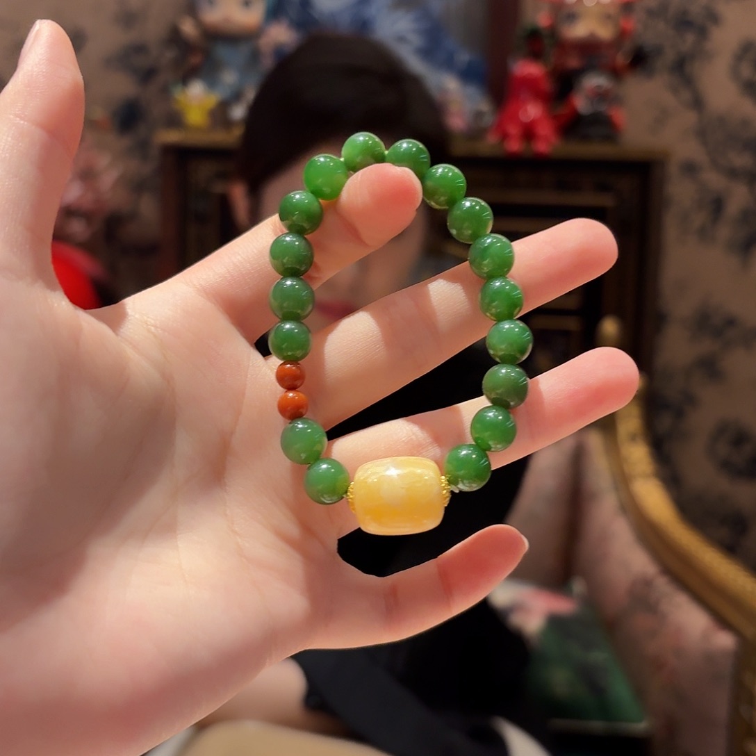 和田玉手串未镶嵌