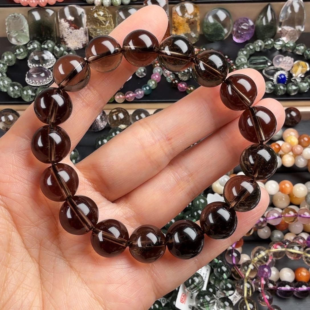 水晶手链未镶嵌鱼*.天然茶水晶