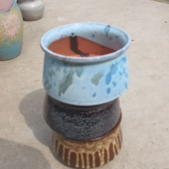 红陶15口11高瑕疵颜色随机三个