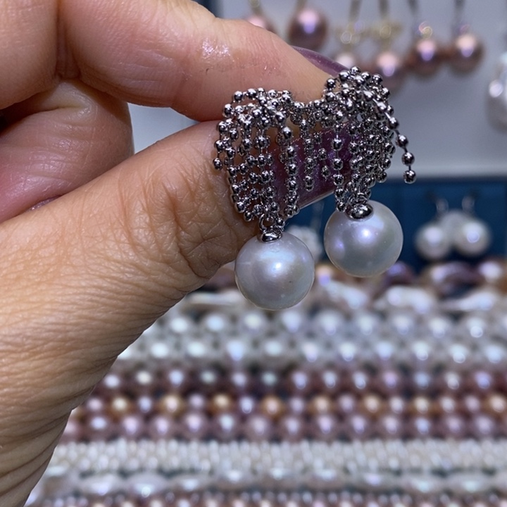 银S925镶嵌珠宝首饰淡水珍珠
