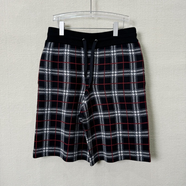 99新 BURBERRY/博柏利 格纹松紧抽绳短裤/M码