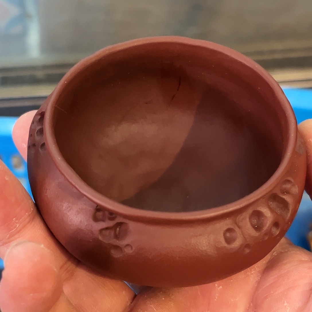 茶杯紫砂高端紫砂雕塑茶宠微瑕内裂