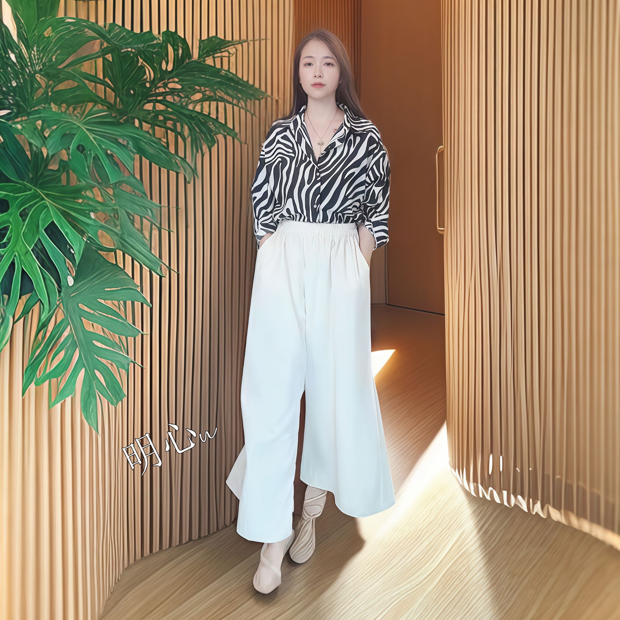 气质时尚休闲轻奢宽松法式百搭衬衫1040