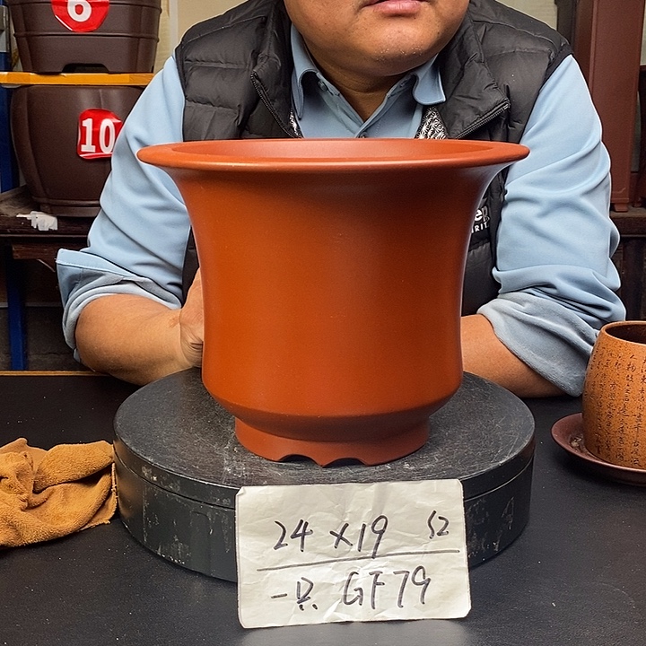 紫砂花盆货号一只GF79