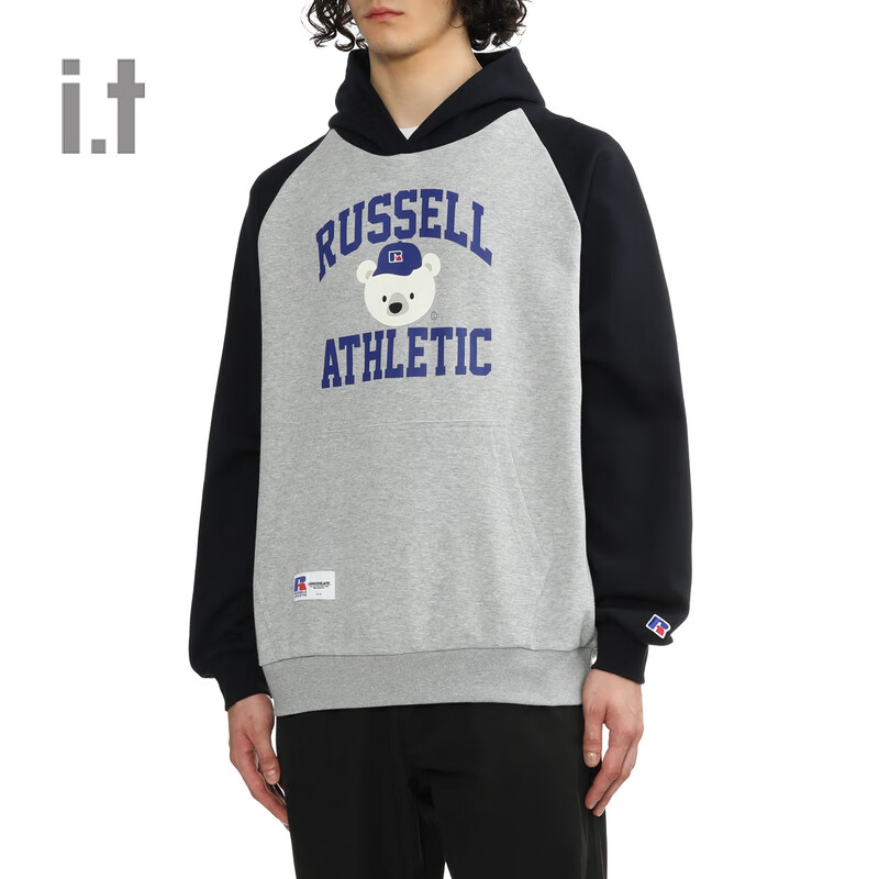 :CHOCOOLATEit 男装插肩袖拼色连帽卫衣2024秋季新款活力少年3303