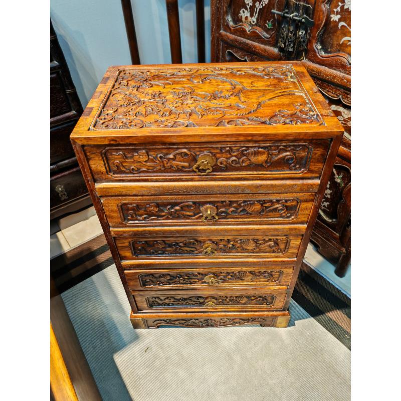 花梨木五斗柜35-25-50