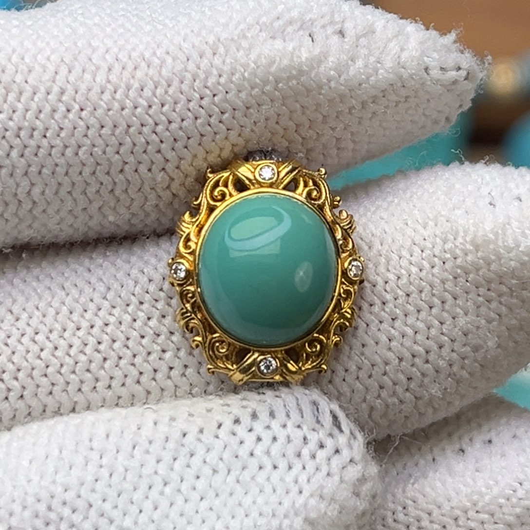 绿松石未镶嵌珠宝奇石精品金贝云