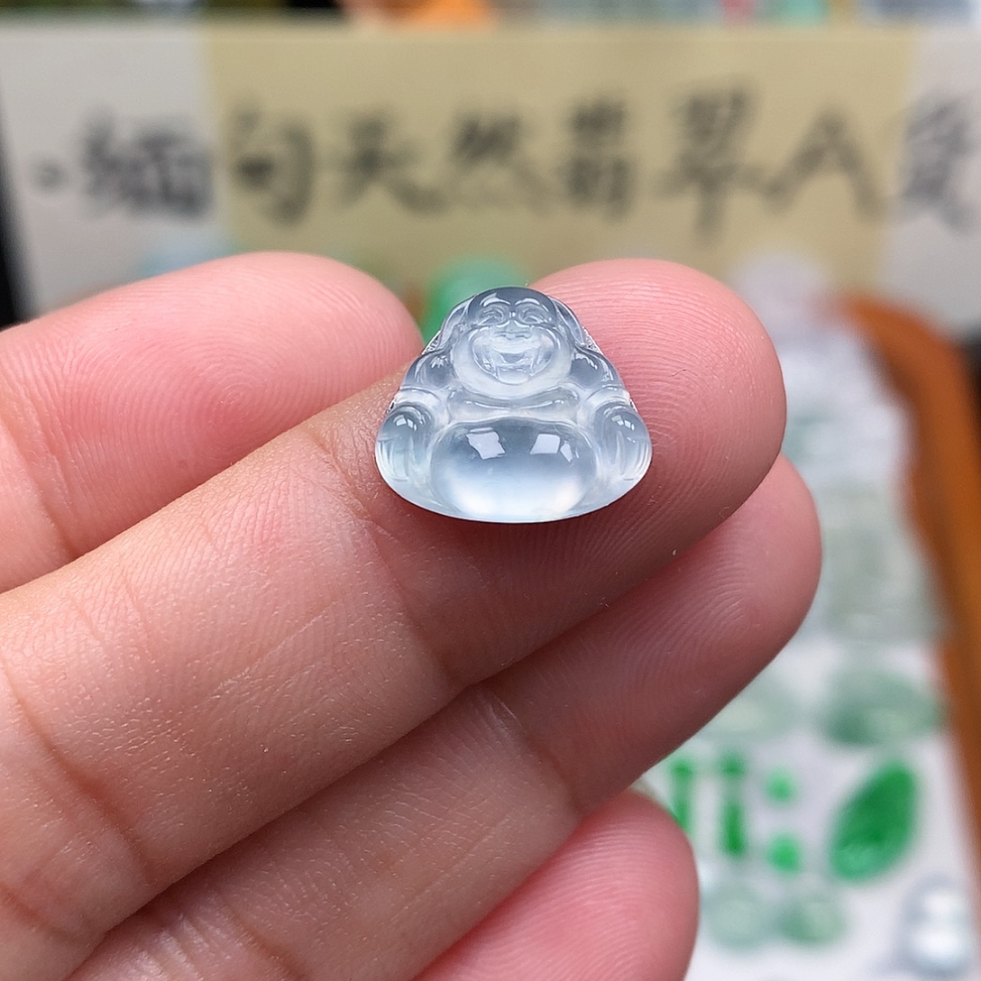 翡翠裸石缅甸天然A货翡翠冰种佛公