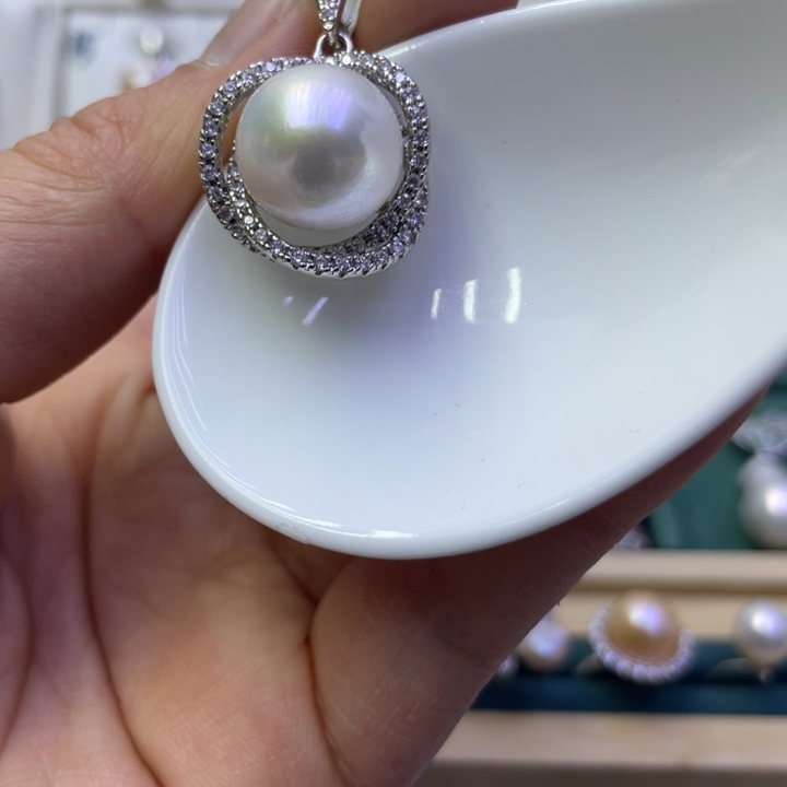 淡水珍珠吊坠(不含链)合金