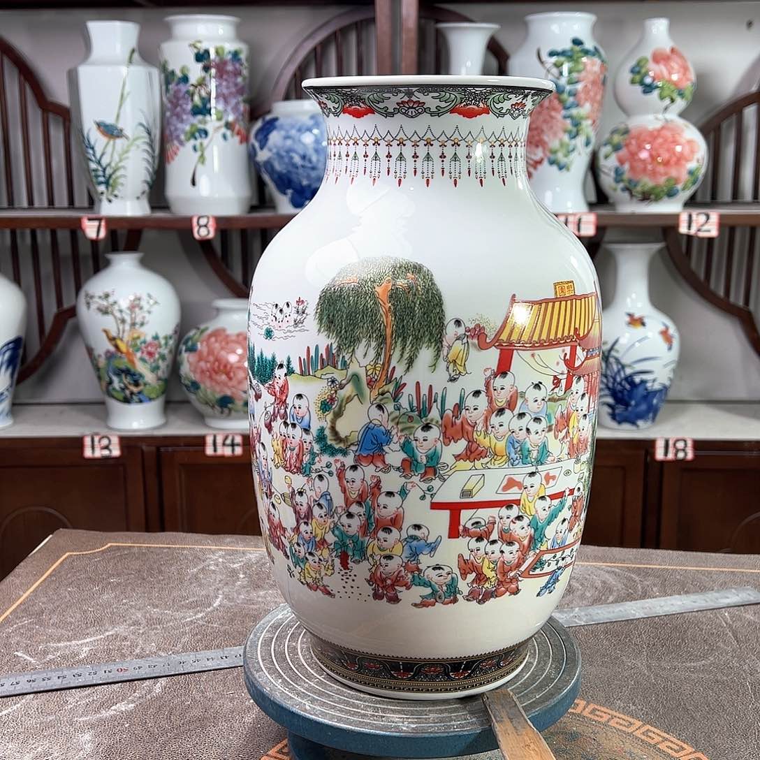 摆件景德镇陶瓷百子