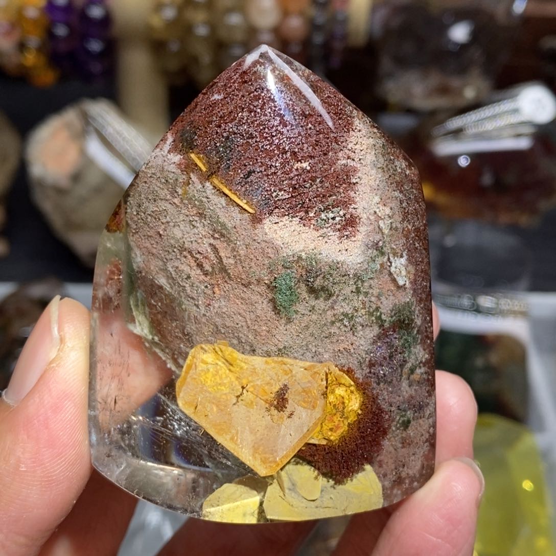 水晶原石摆件手把未镶嵌