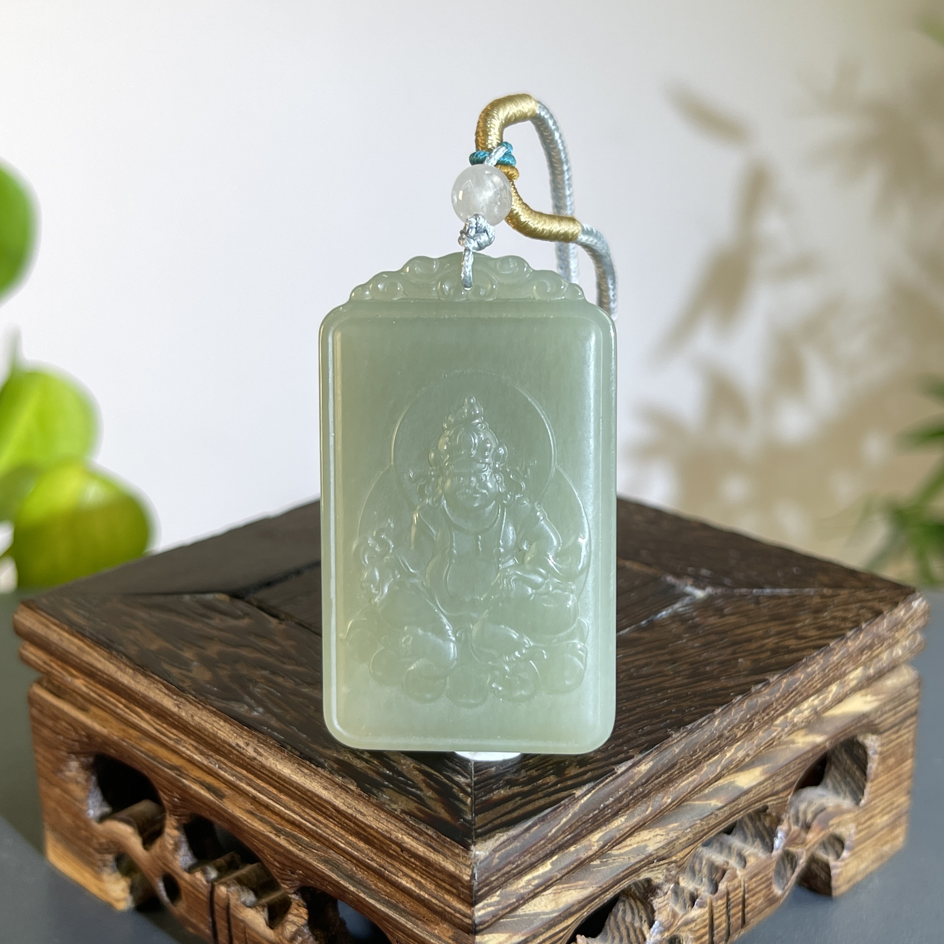 JXW14-71 和田玉-黄财神