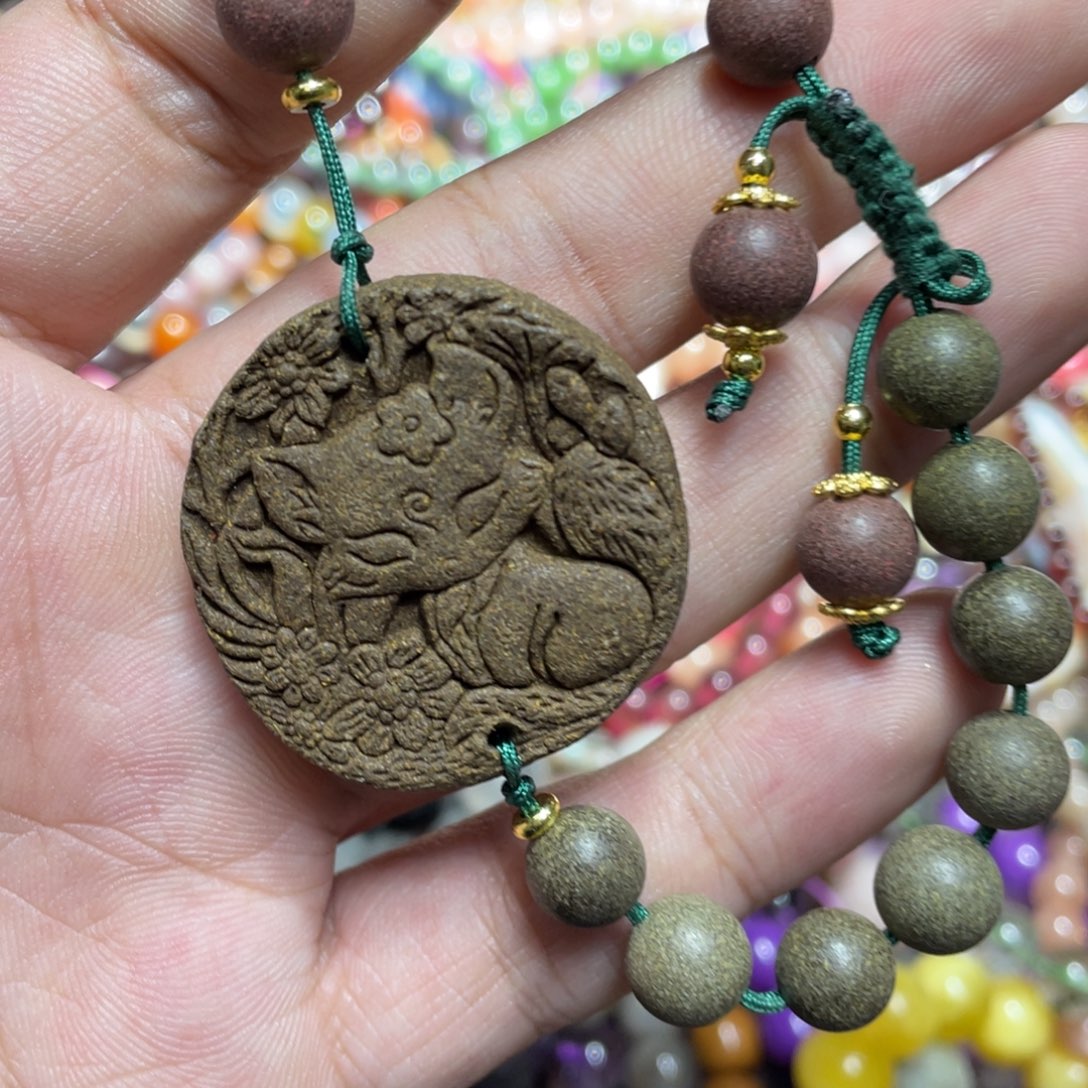 烟晶手链银S800镀金镶嵌