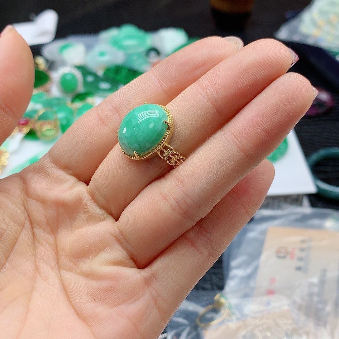 【闪购商品】翡翠戒指银S925镶嵌，