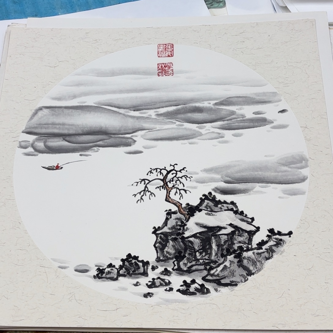 国画38-38卡纸作品艺