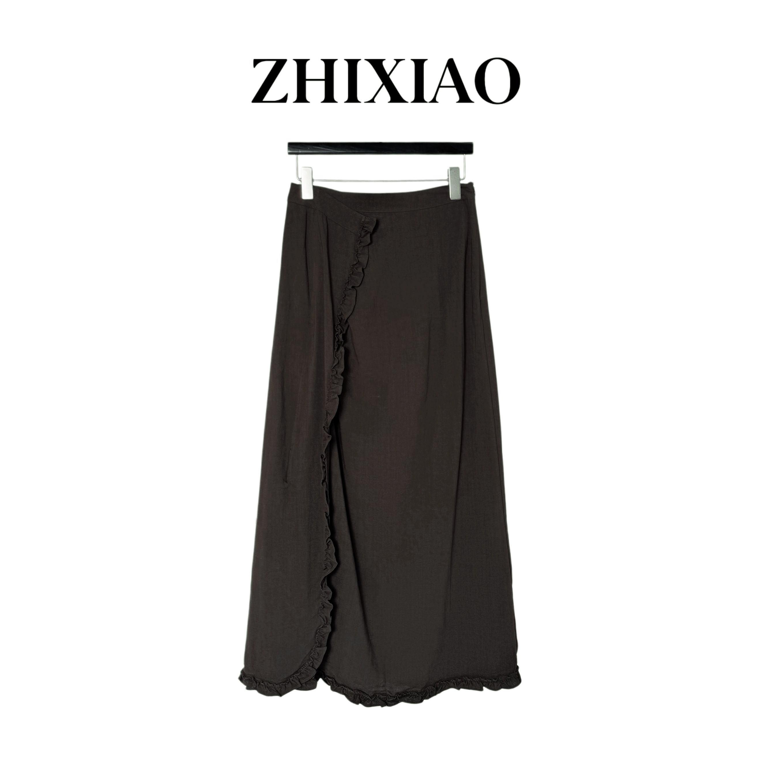 【ZHIXIAO】夏季新款：木耳边休闲半裙73778