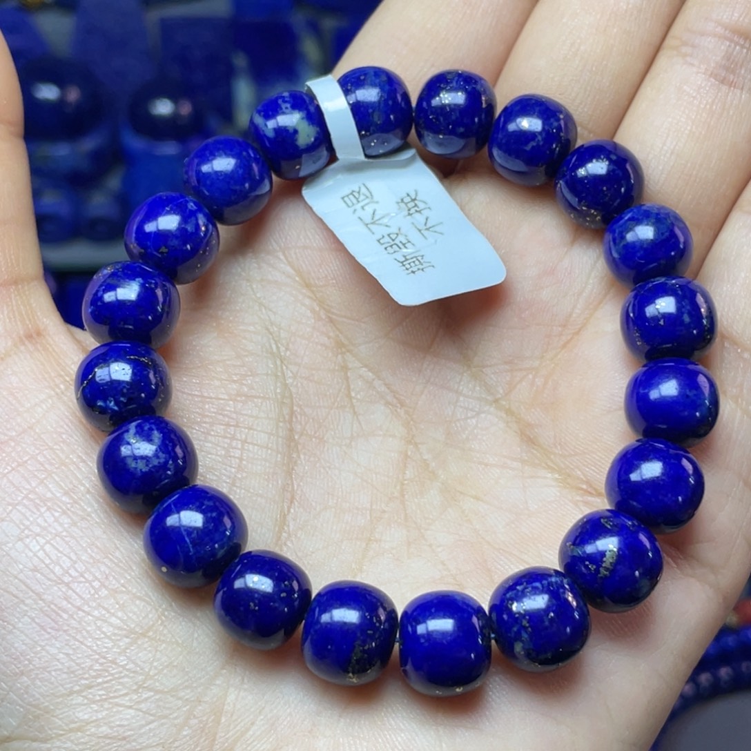 青金石未镶嵌10×9mm老型手串