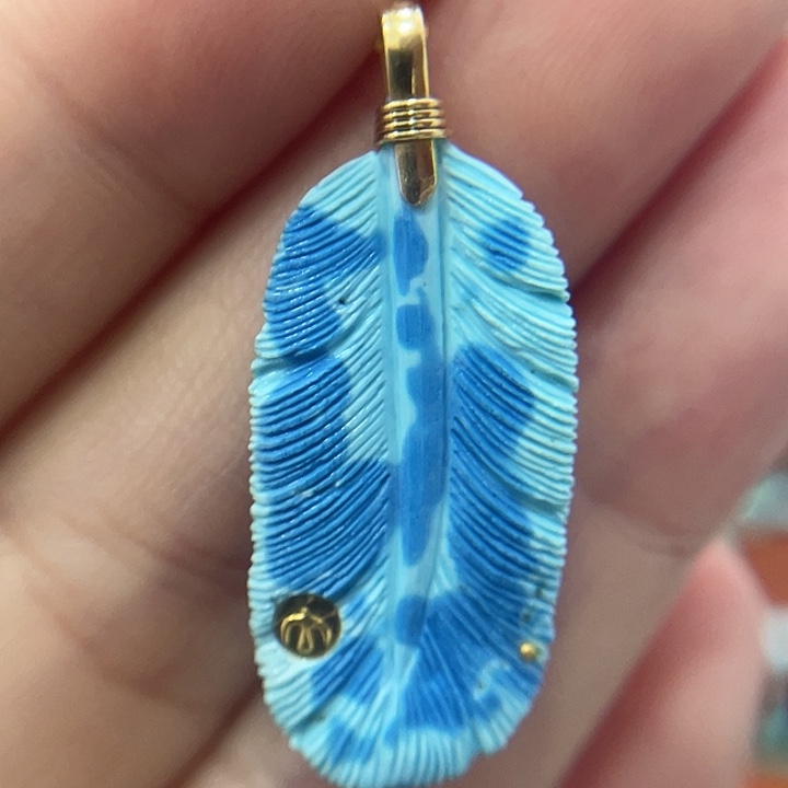 绿松石18K金镶嵌珠宝奇石