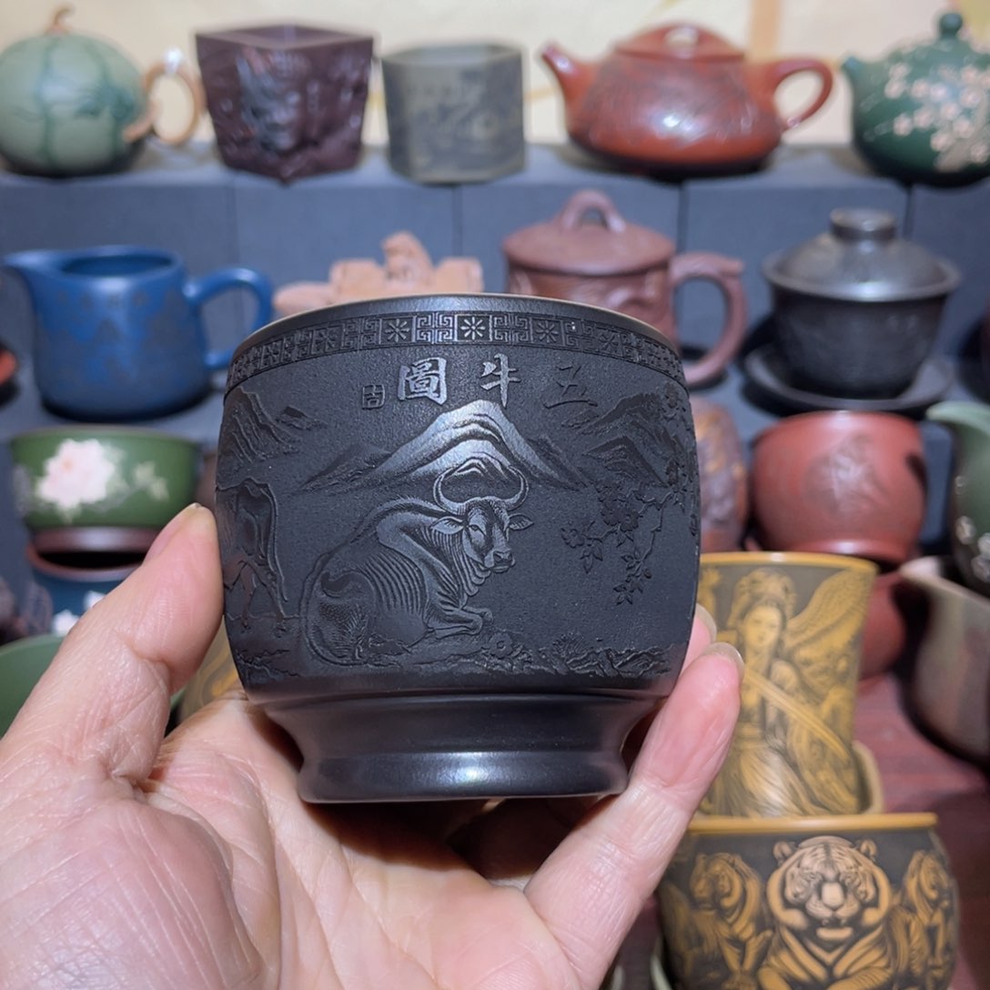 原矿紫砂手工主人杯