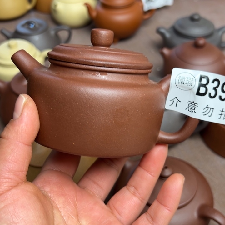 紫砂茶壶底槽清半手工220cc大瑕疵