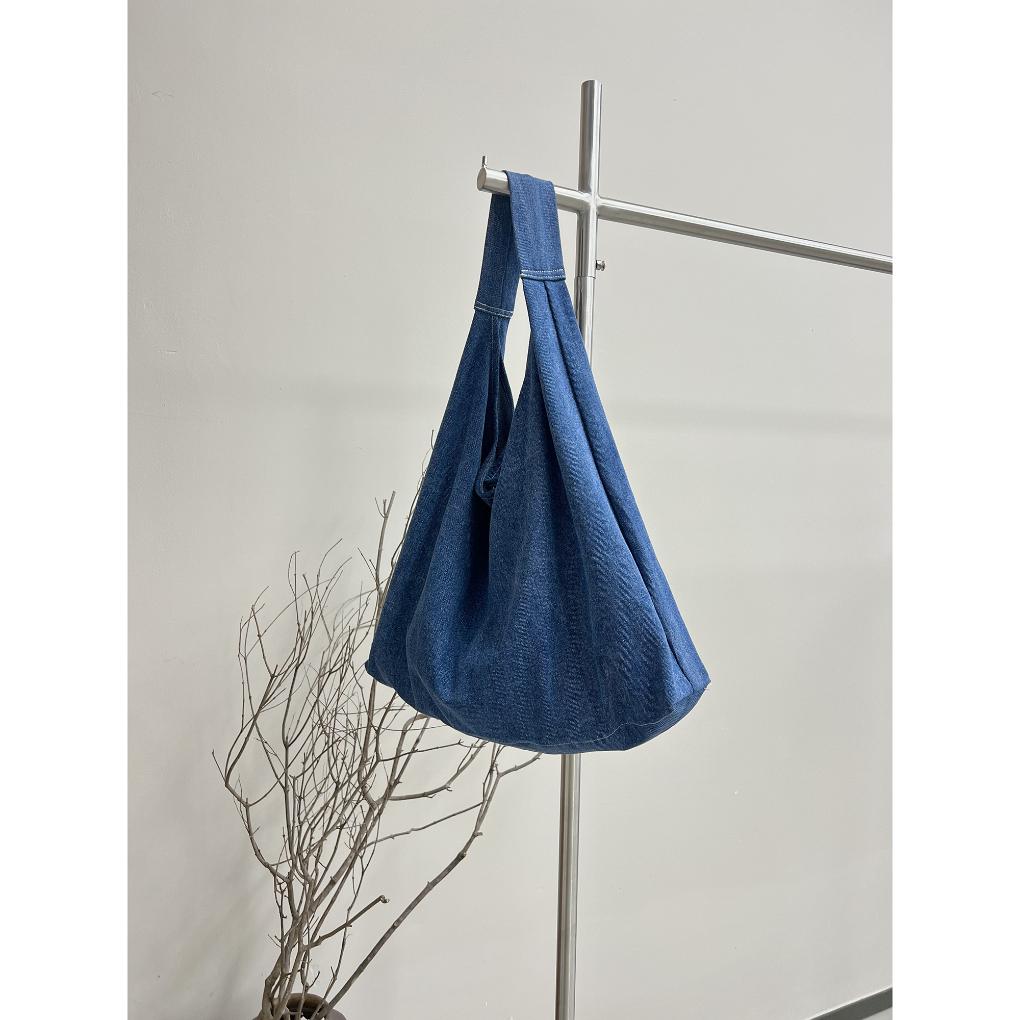 NEW MMSJ（懒人购物袋）大容量牛仔单肩包