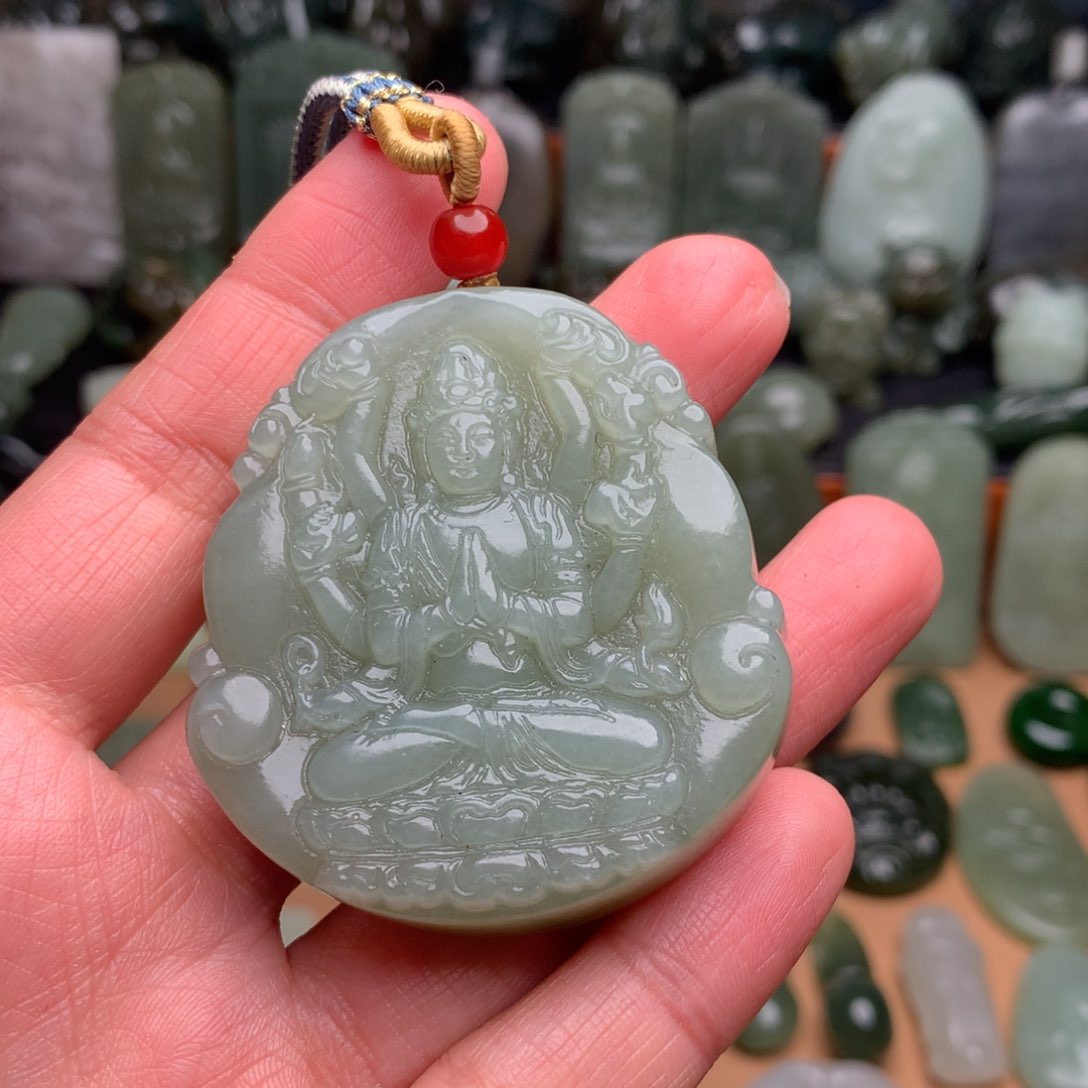 和田玉颈饰未镶嵌挂件50