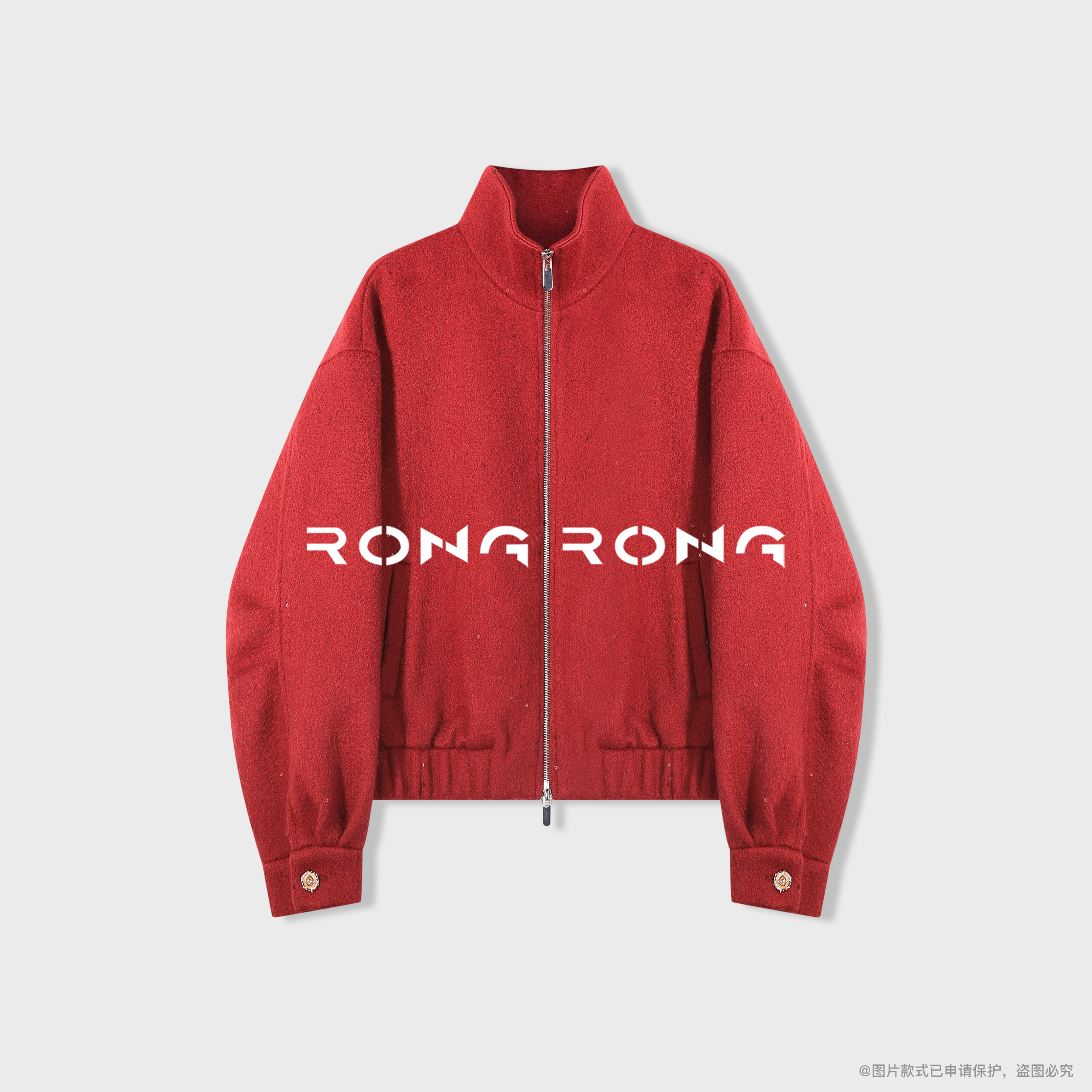 溶溶【绯绒奢章】RONGRONG 羊毛混纺亮片小香开衫羊毛衫YMJ5125W