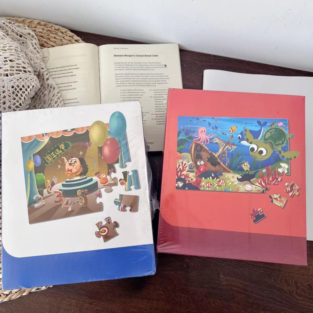 新款早教益智纸质拼图(款式不挑)(一盒3图)Z1673