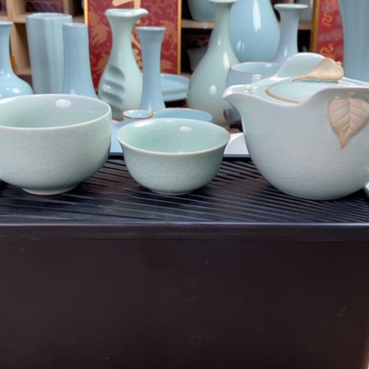 【闪购商品】l**k卵青一壶二杯卵青色