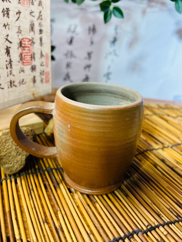 茶杯办公杯无盖大容量陶瓷茶具带把云南腾冲火山泥土陶粗陶软化水