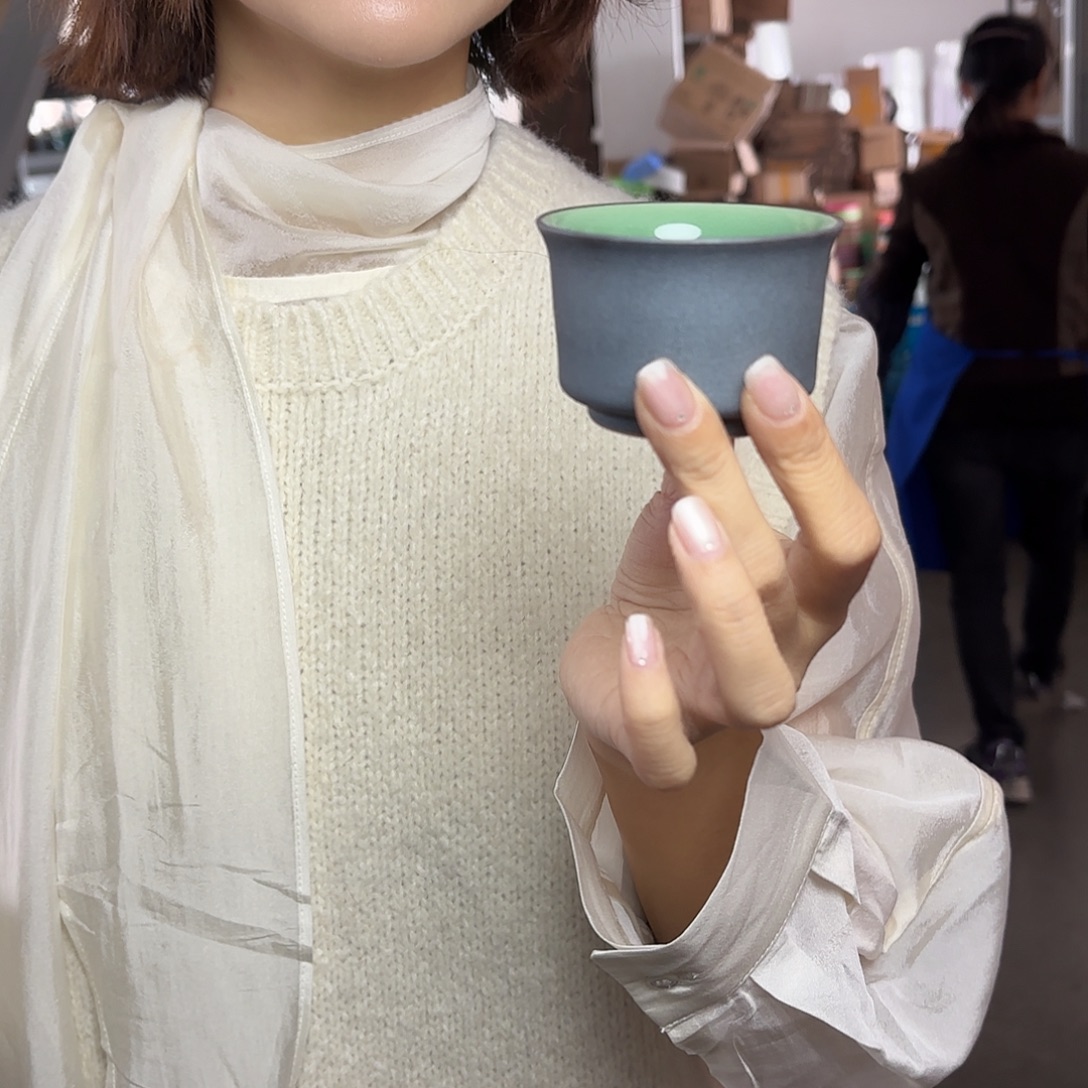 龙泉云间青瓷小米茶器