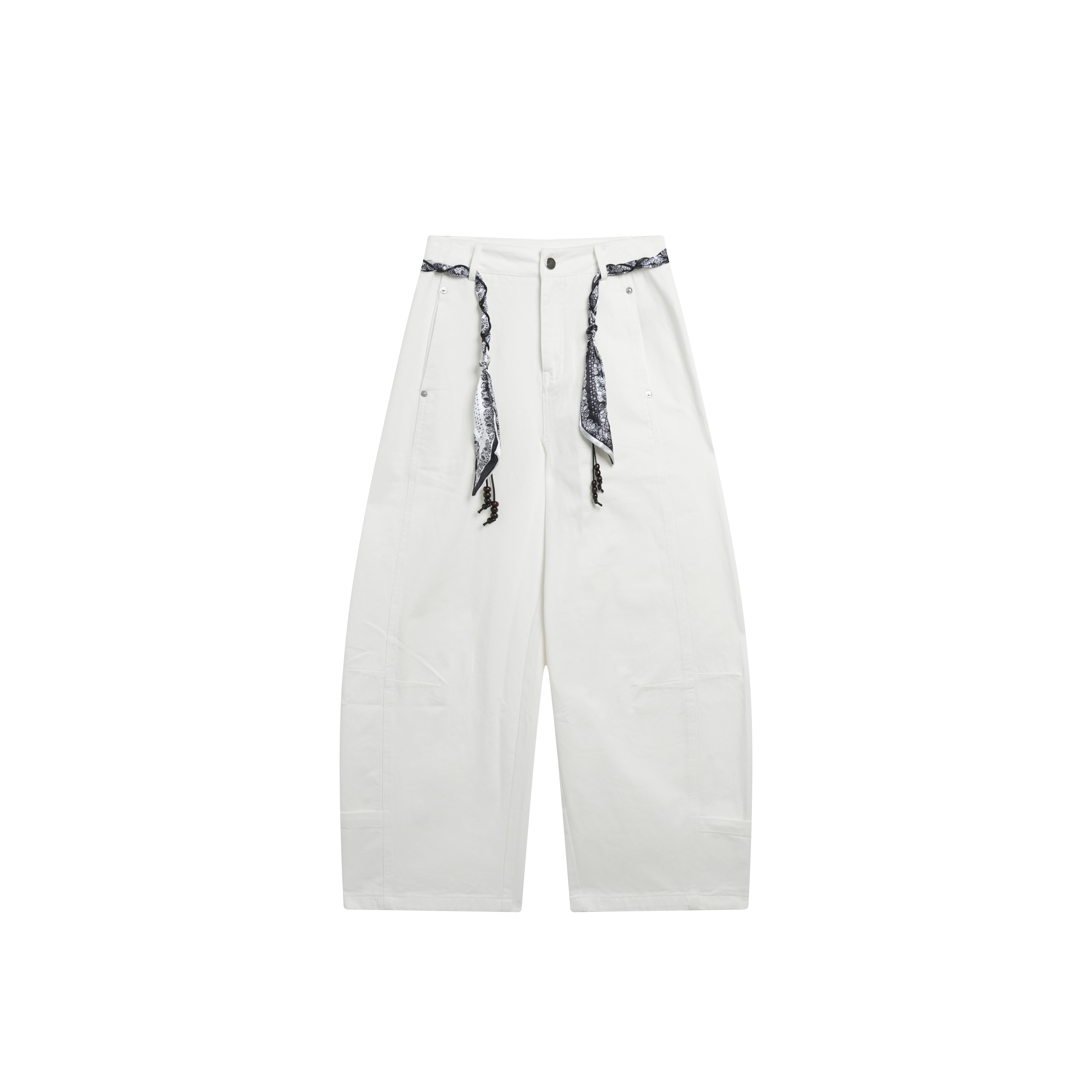 N°28 2025秋季新款设计师印花腰带宽松牛仔裤895392K601