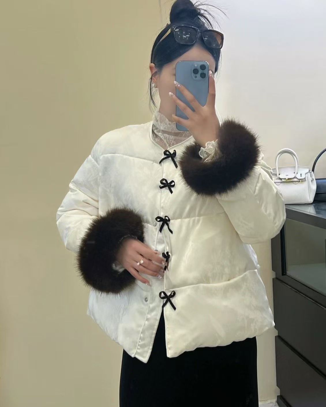 蝴蝶结扣 新中式国风上衣棉服