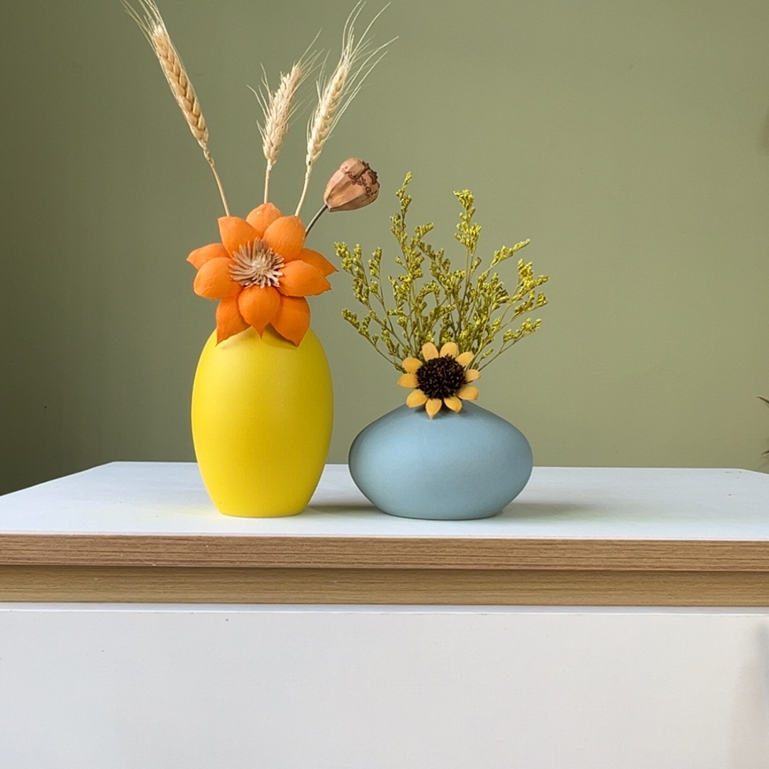 陶瓷花瓶陶瓷花瓶带花高度20-30厘米左右