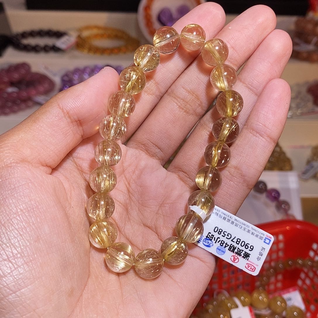 【闪购商品】发晶手链未镶嵌D**u顺发发晶9mm