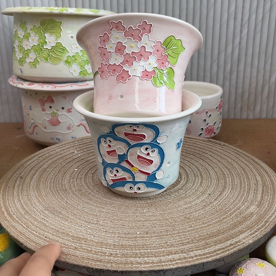 手绘手工制作陶瓷瑕疵