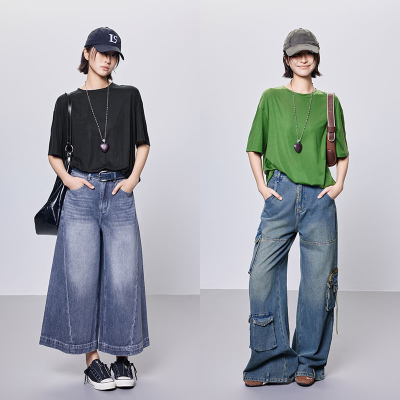 美洋MEIYANG 滑溜溜T恤 【商场同款】莱赛尔果冻肤感短袖上衣显瘦